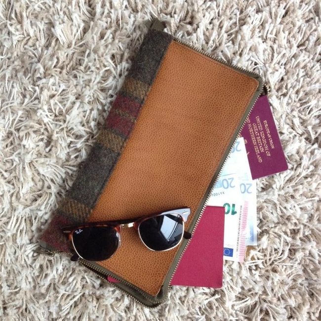 Leather Passport Brown Travel