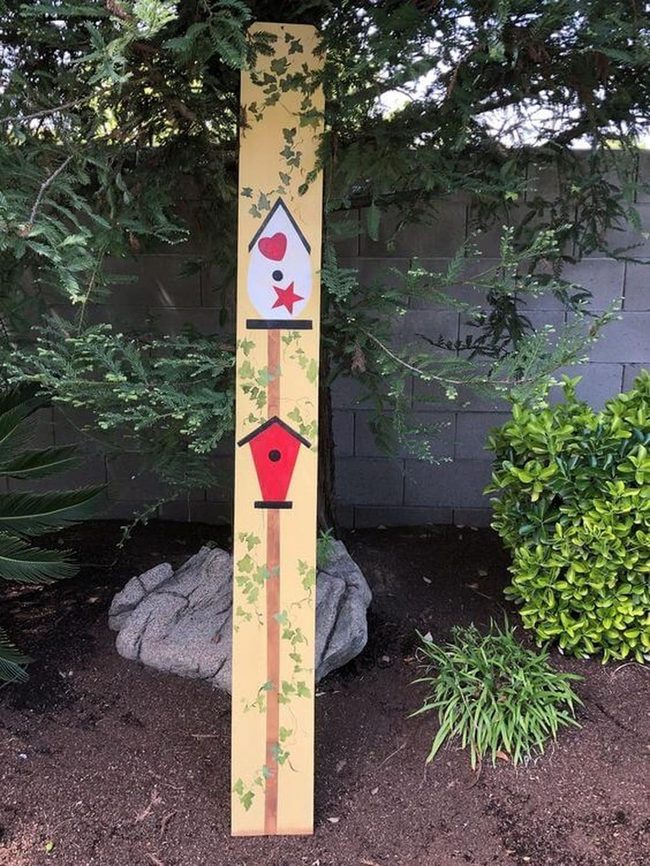 Painted Birdhouses, Living Green