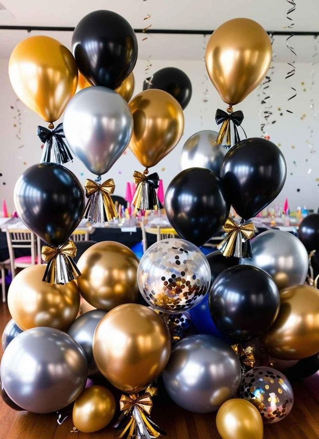 Steellic Balloon Clusters New Year
