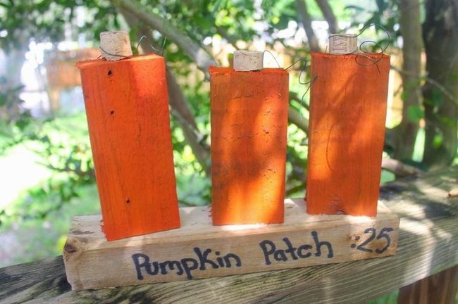 Orange Wooden Blocks With Farmhouse Flair