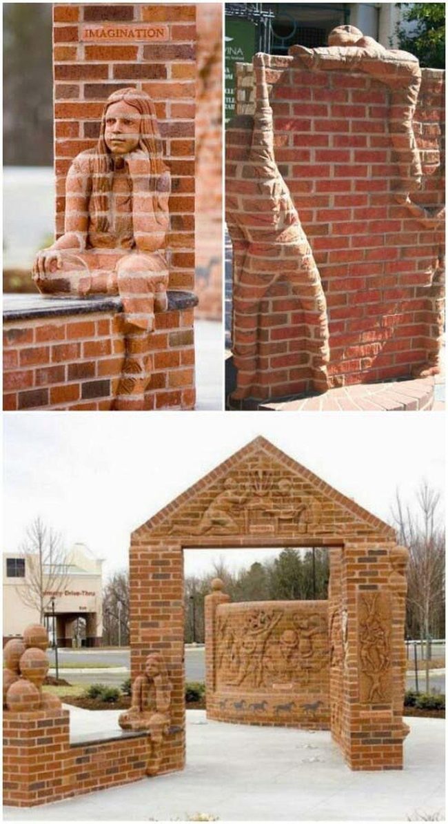 Brick Wall Sculptural Art