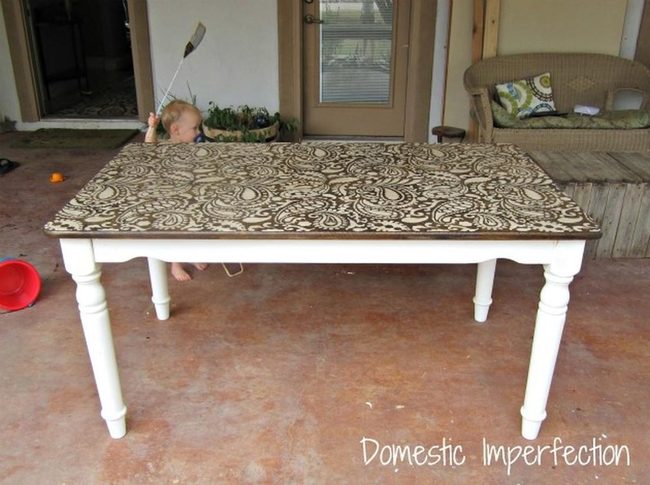 Geometric Table Meets Natural Wood