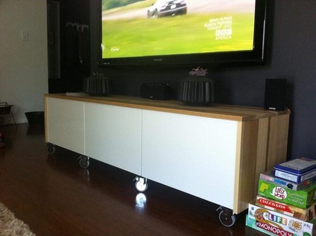 Natural Wood Meets Dark Walls