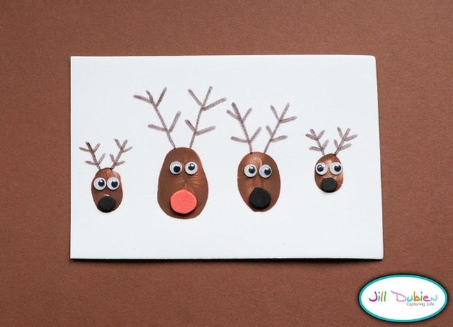 Brown Stone Reindeer Faces