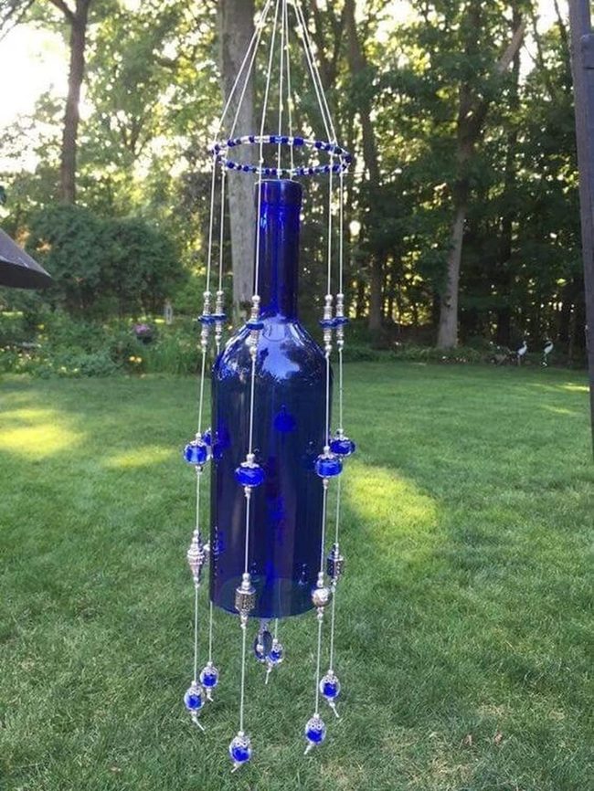 Blue Glass Wind Chimes