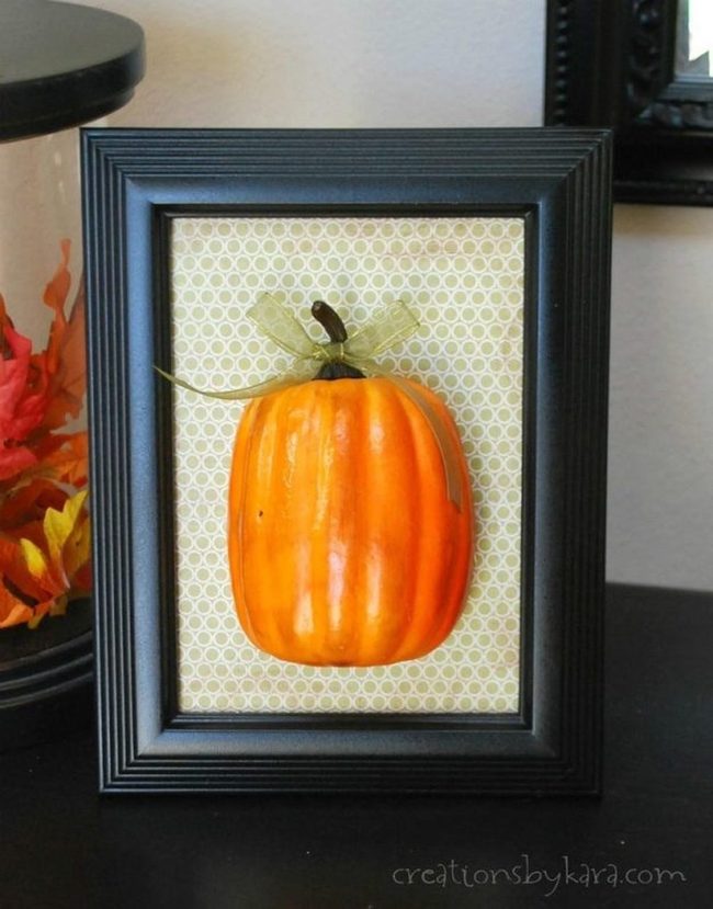 Orange Pumpkin Black Frame