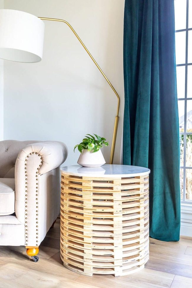Stacked Plywood Round Table