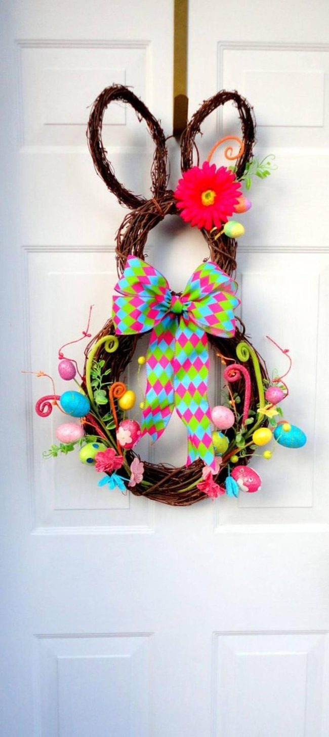 Pastel Eggs Grapevine Wreath