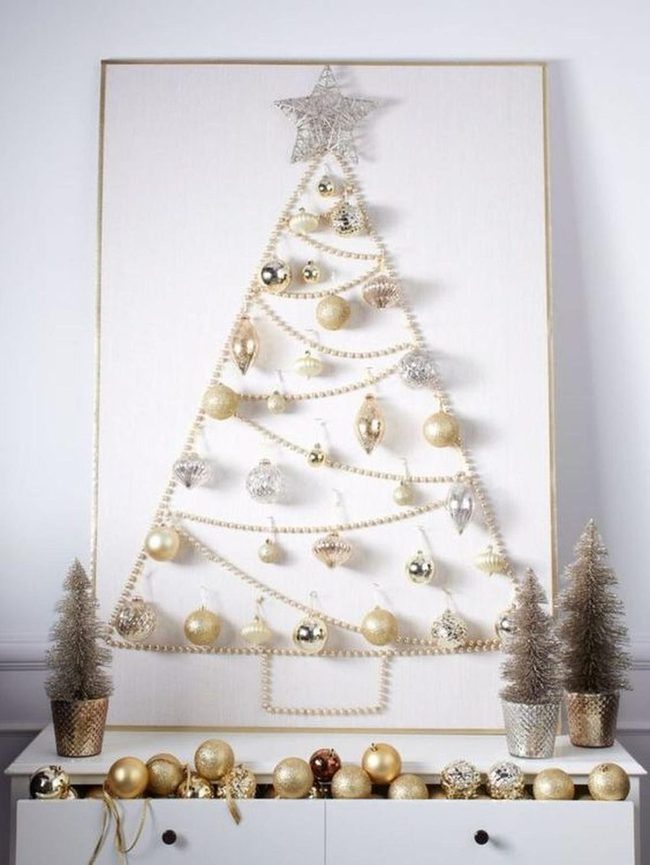 Metallic Beaded Christmas Trees