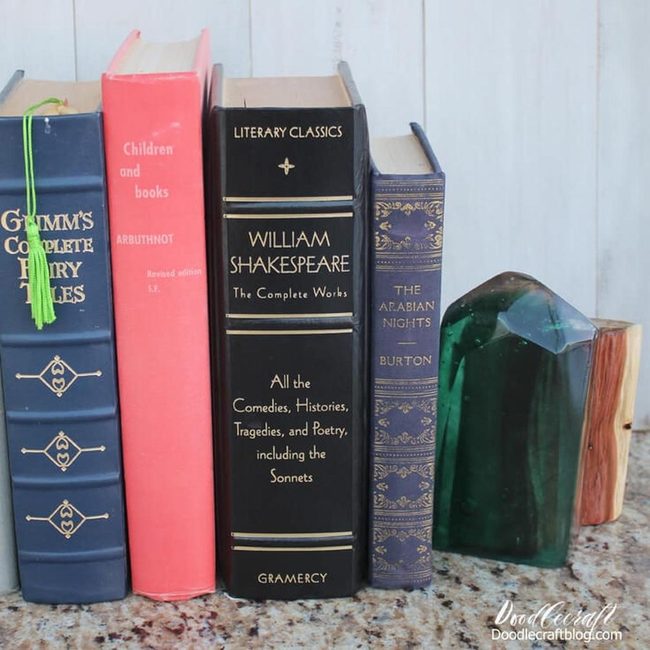 Crystalline Cedar Resin Bookends