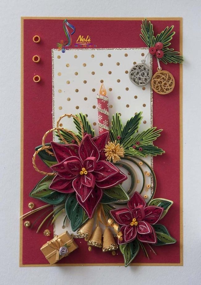 Deep Red And Emerald Florals