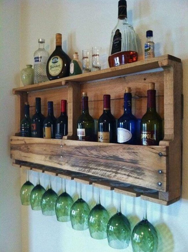 Metal Wood Bottle Display