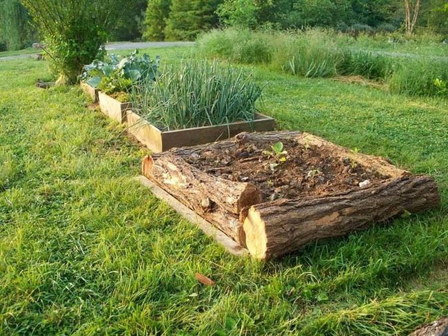 Salvaged Wood Garden Beds