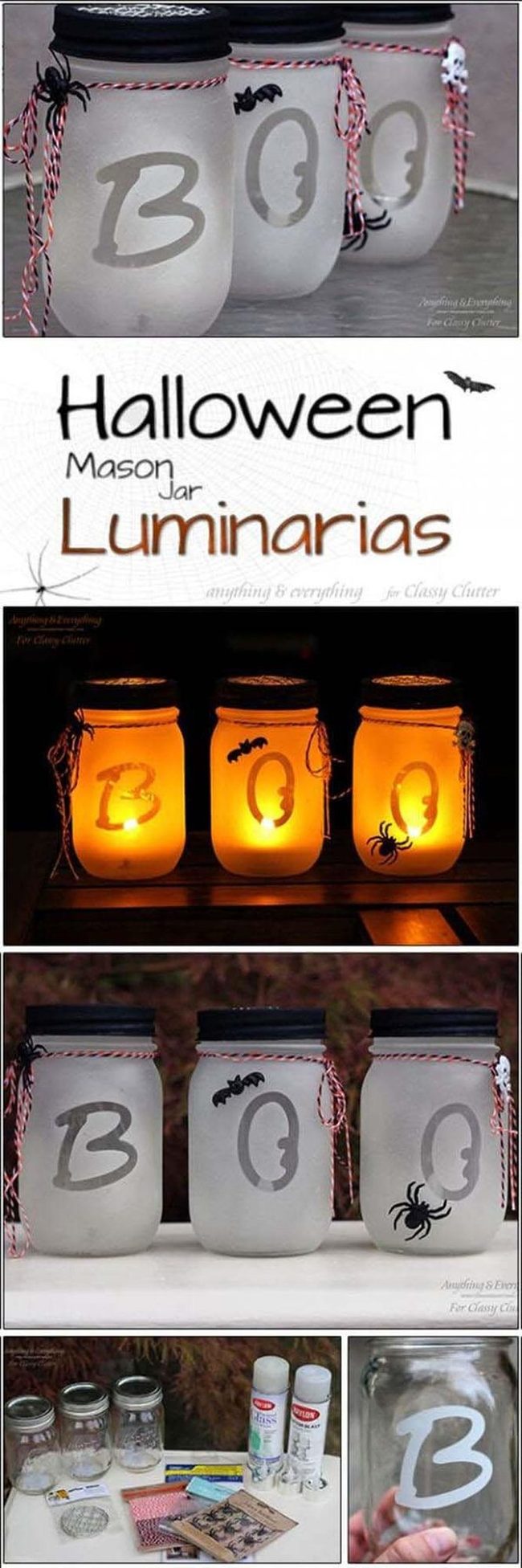 Eerie Glow Halloween Glass Containers