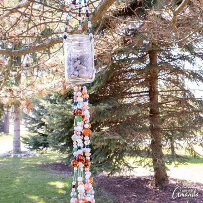 Colorful Beaded Branch Chandelier