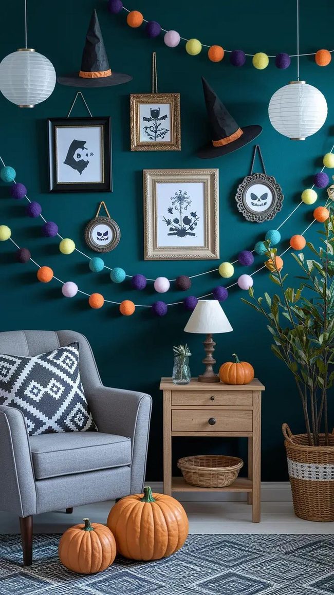 Purple And Gold Halloween Garland