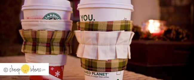 Plaid Fabric Coffee Sleeve