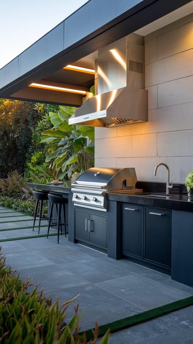 Ceramic Tiles Patio Cooking Zone