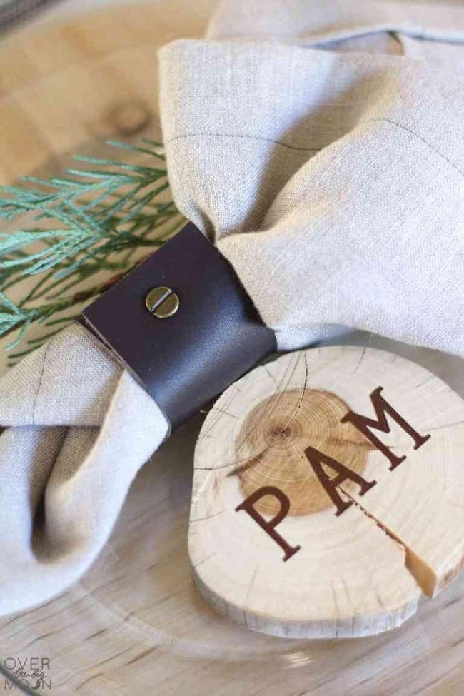 Natural Wood Slice Place Cards