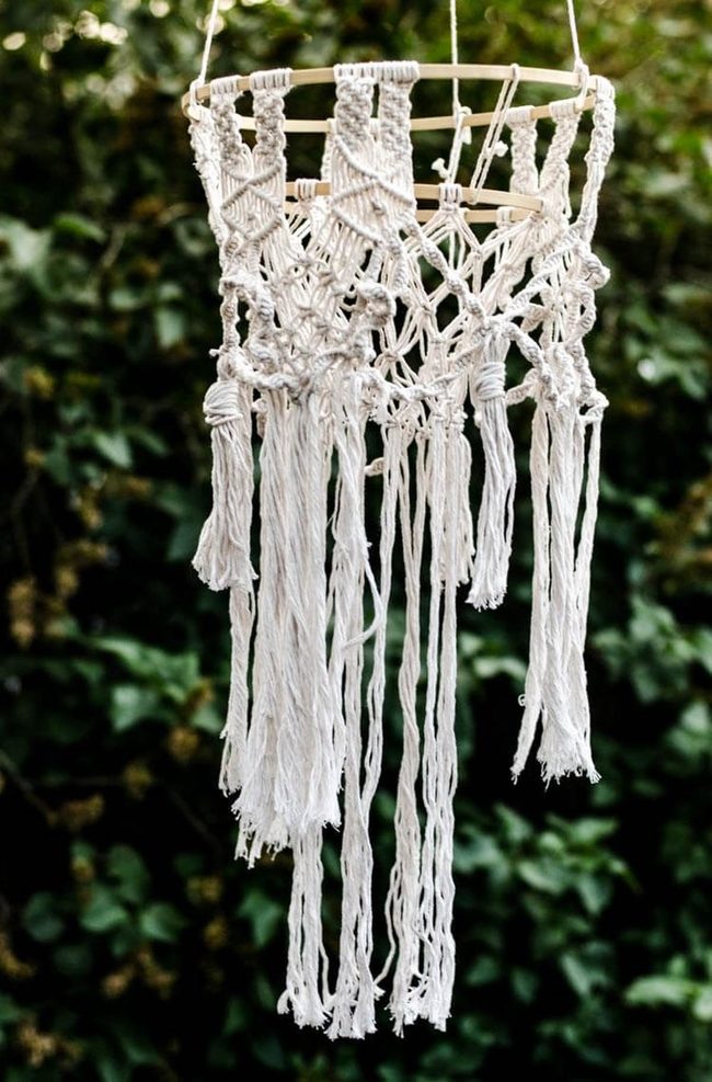 Woven Macrame Chandelier Statement