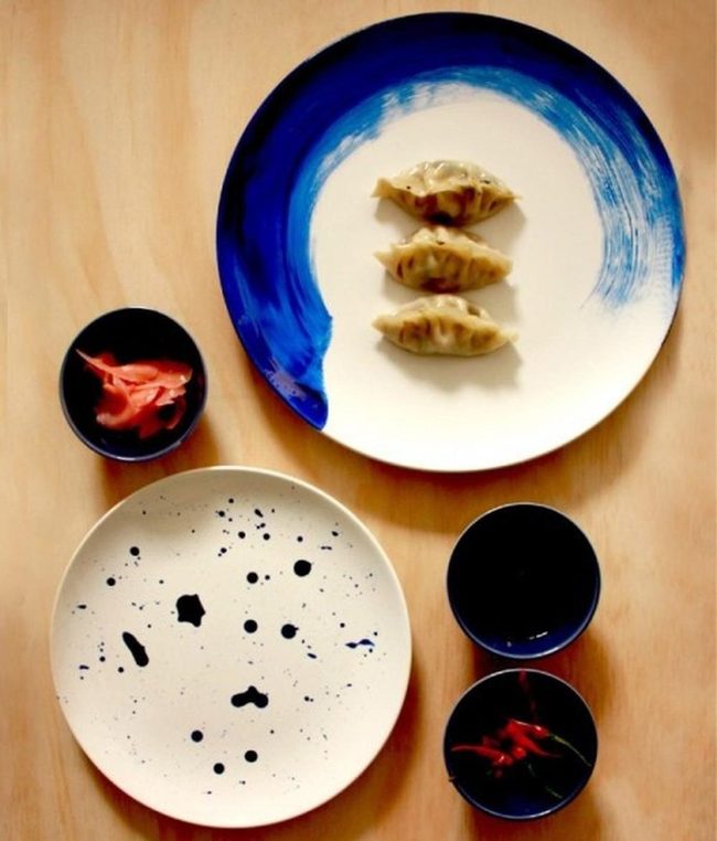 Blue Brushstroke Dumplings