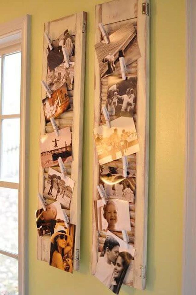 Weathered Wood Photo Display