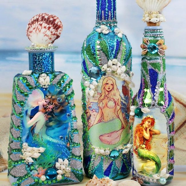 Shimmering Mermaid Glass Treasures