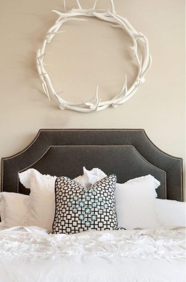 Dark Nailhead Headboard Statement