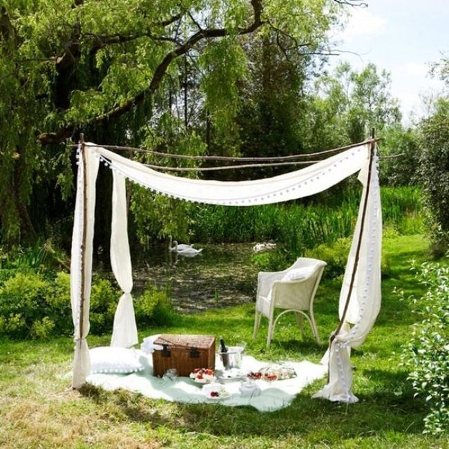White Canopy Garden Picnic