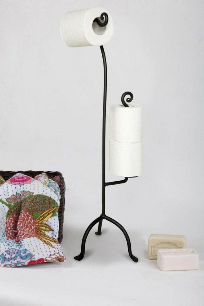 Wrought Iron Toilet Paper Stand