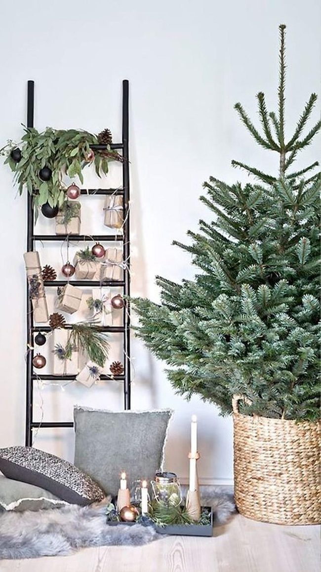 Green Tree, Black Ladders, Natural Minimalism