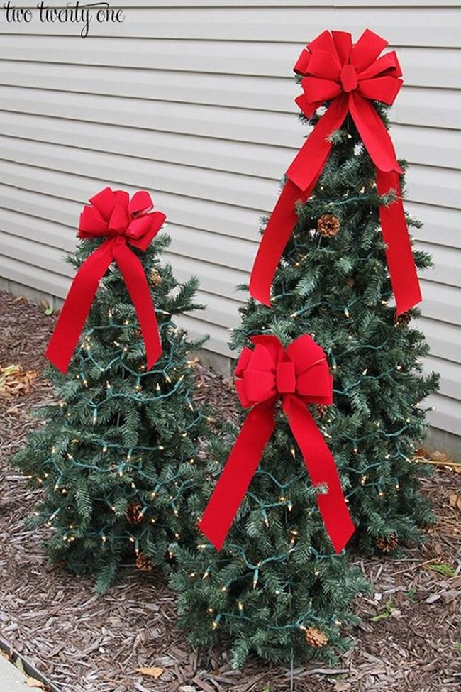 Stacked Metal Tree Planters