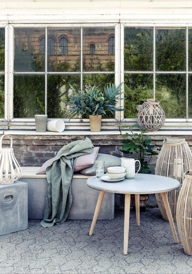 Neutral Brick Patio Gathering