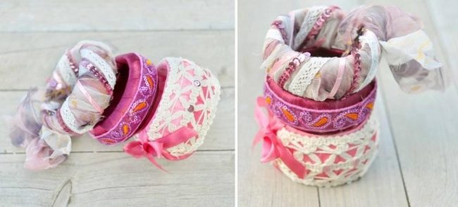 Soft Lace Bracelets Pink Purple