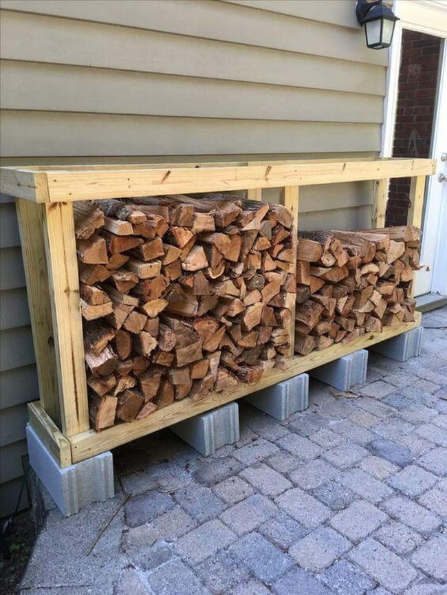 Wooden Log Storage Station