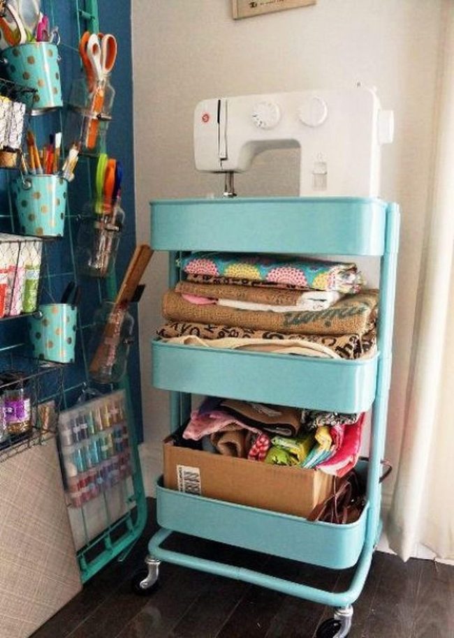 Colorful Fabrics, Sky-Blue Storage