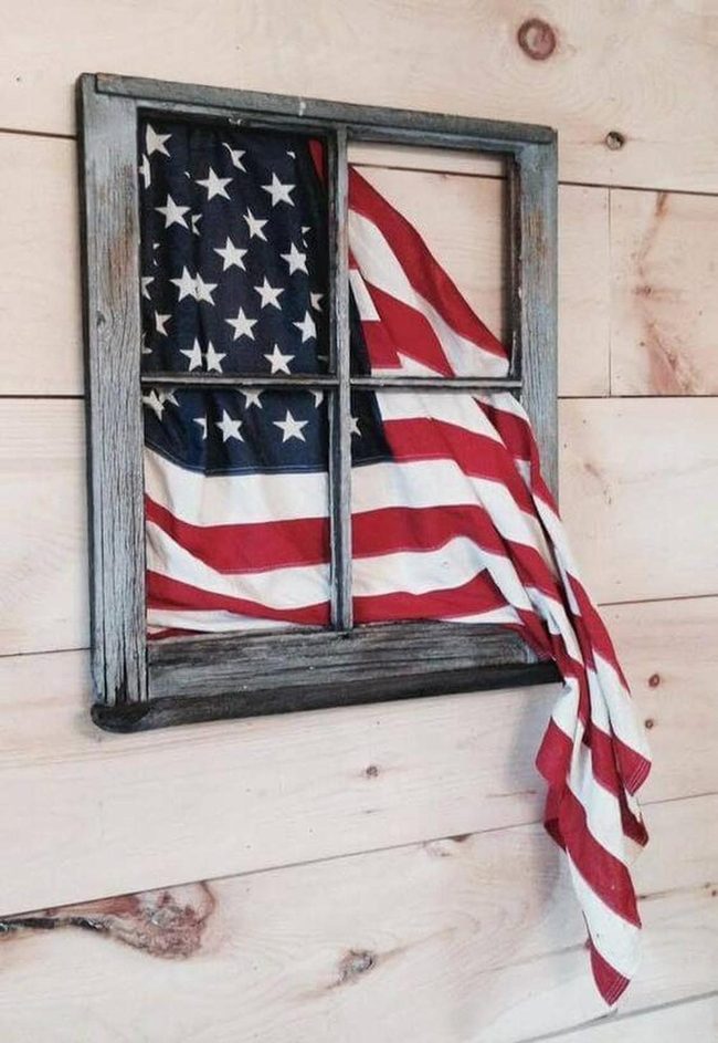 Weathered Window, Patriotic Pride