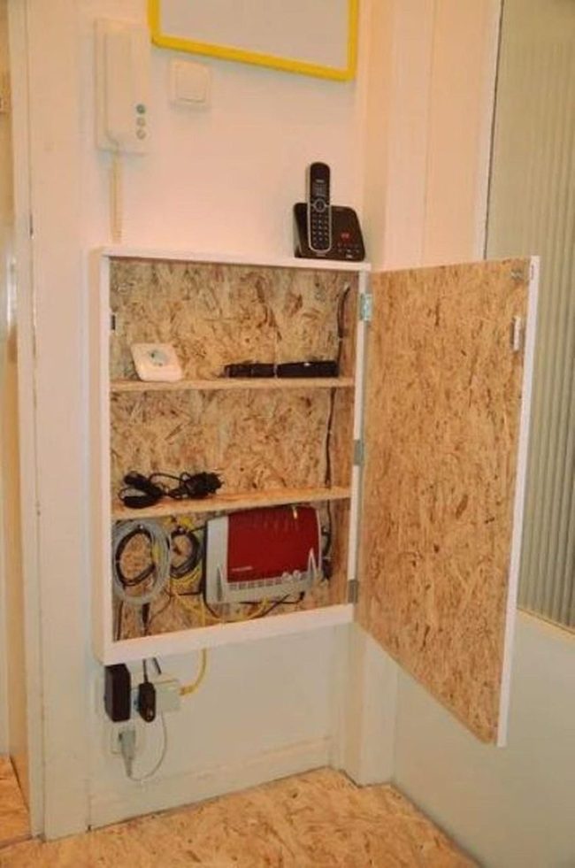 Wood Corner Tech Storage