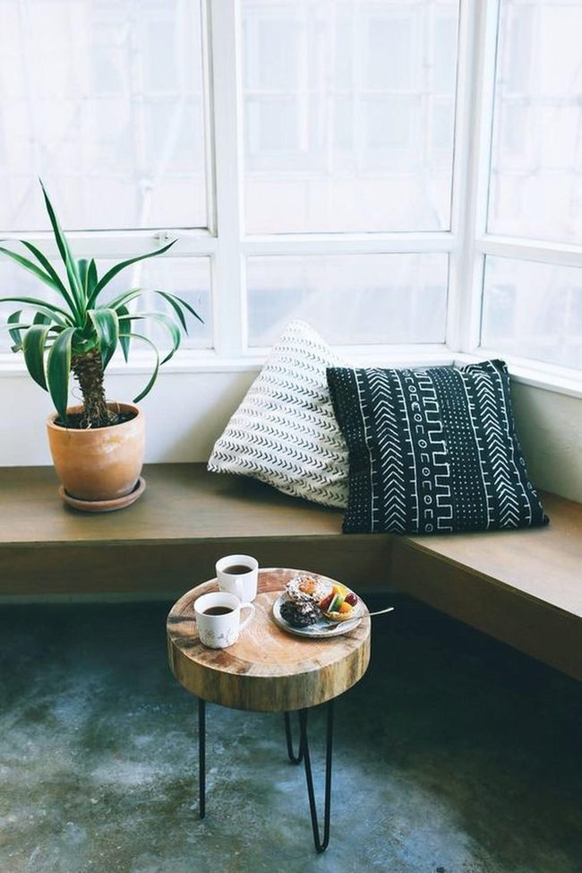Sunlit Corner With Geometric Pillows