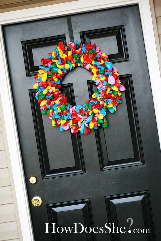 Colorful Balloon Door Statement