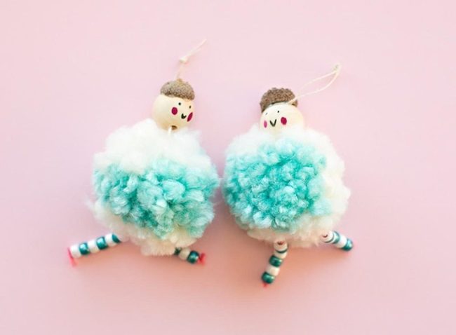 Fluffy Yarn Birds With Painted Faces