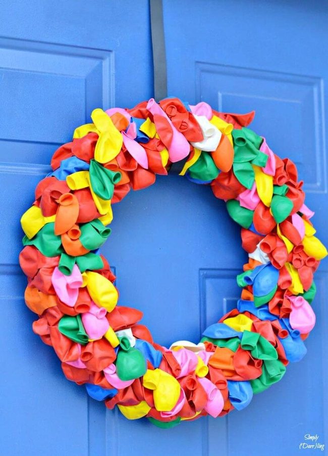 Colorful Balloon Wreath Summer