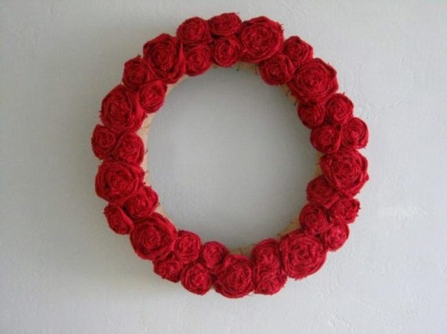 Deep Red Rose Wreath