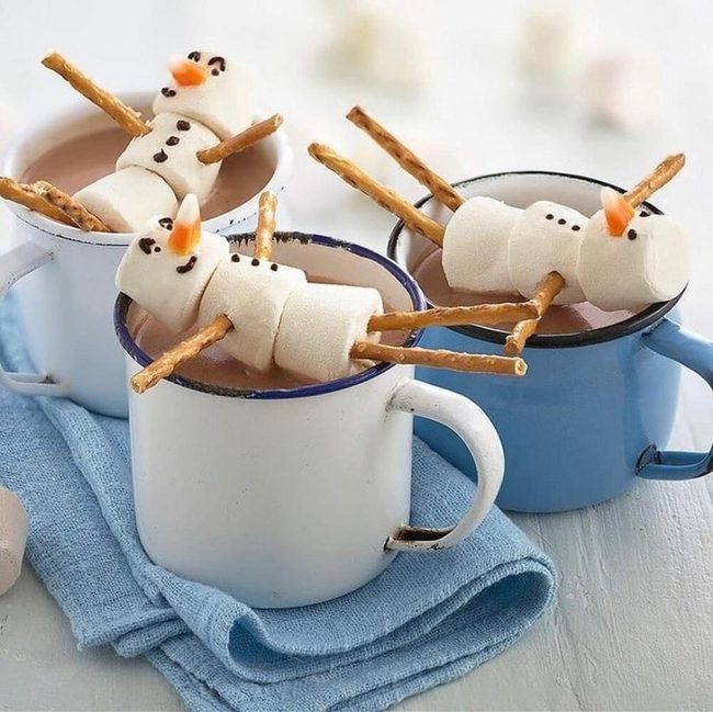 Marshmallow Snowmen Hot Cocoa