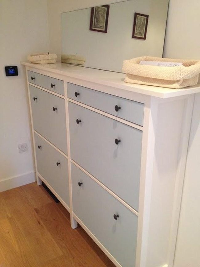Light Blue Dresser Minimal Bedroom