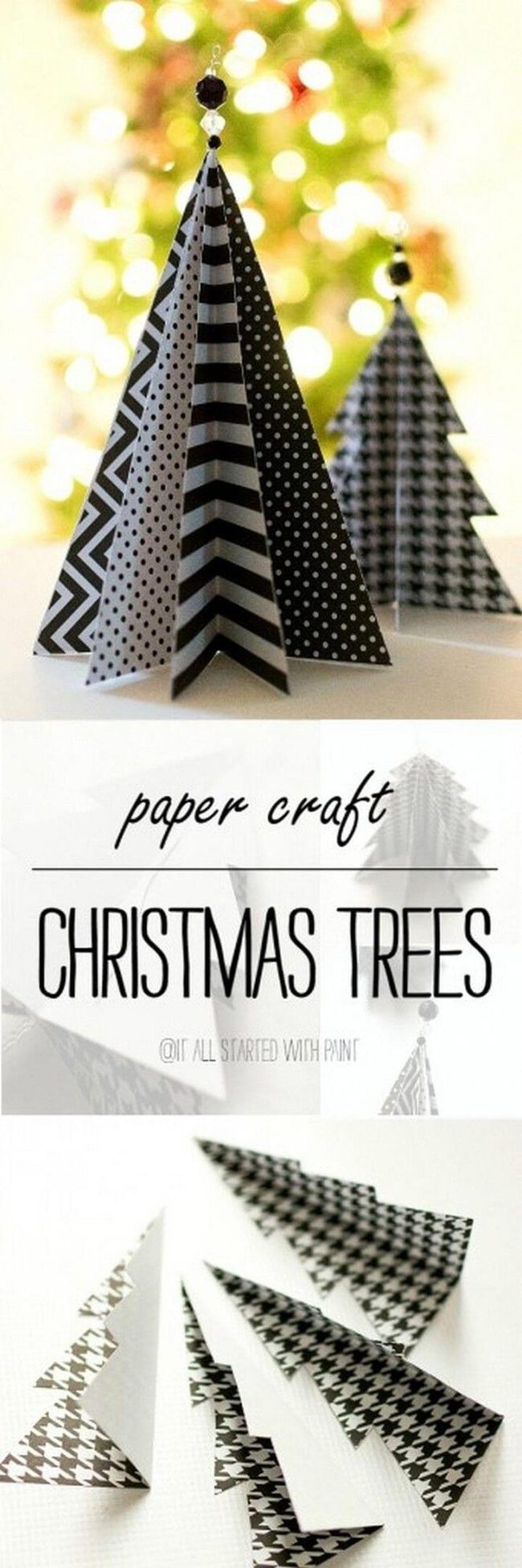 Dimensional Paper Christmas Trees