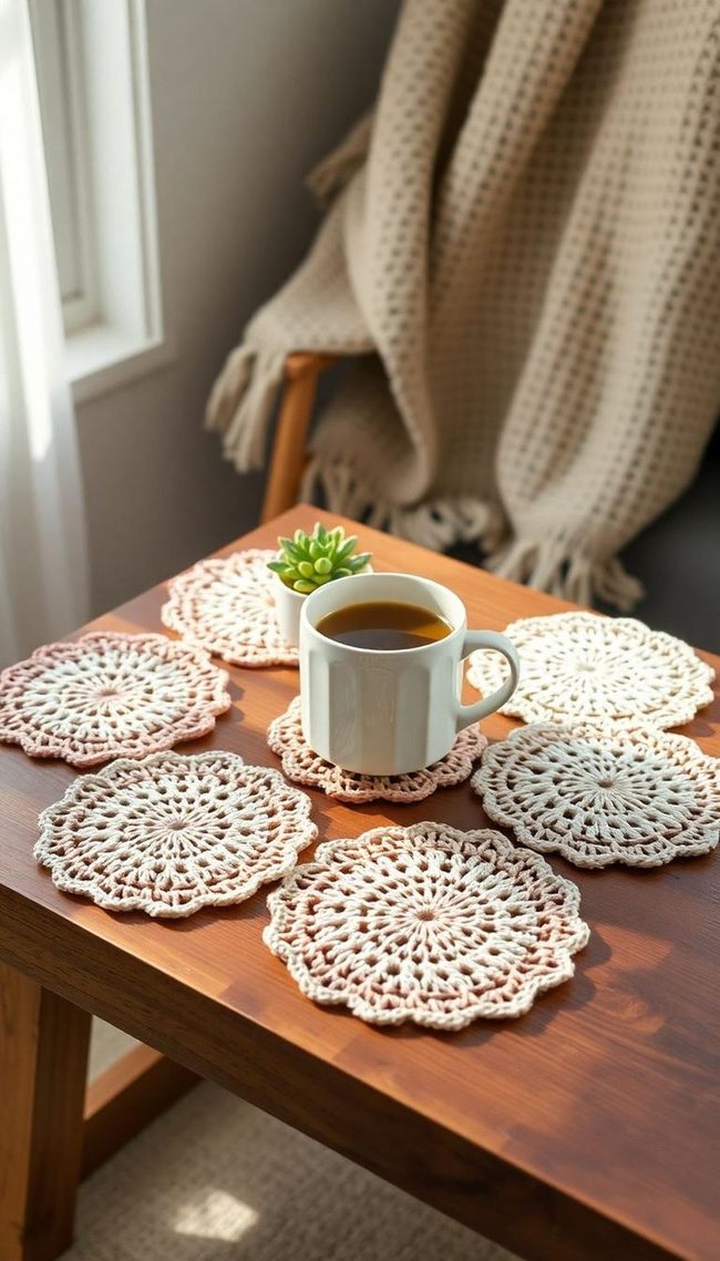 Handmade Cotton Crochet Coasters
