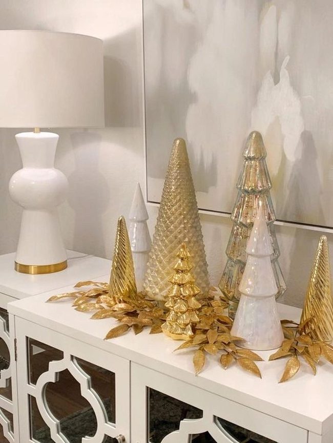 Gold Leaf Cabinet Display