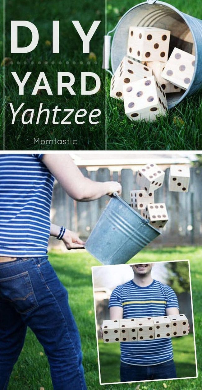 Giant Wooden Dice For Lawn Games