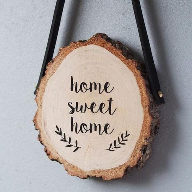 Wooden Sign With Starlit Garden